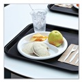 Plates | Boardwalk BWKPLTHIPS10WH3 10 in. Diameter 3-Compartment Hi-Impact Plastic Dinner Plates - White (500/Carton) image number 7