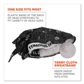 Head & Face Protection | Ergodyne 12519 Chill-Its 6615 One Size Fits Most High-Performance Bandana Doo Rag with Terry Cloth Sweatband - Skulls image number 2