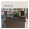 Waste Receptacle Lids | Rubbermaid Commercial FG256V00BRN 23 in. x 26.63 in. x 13 in. Hooded Top Glutton Receptacle without Door - Brown image number 1