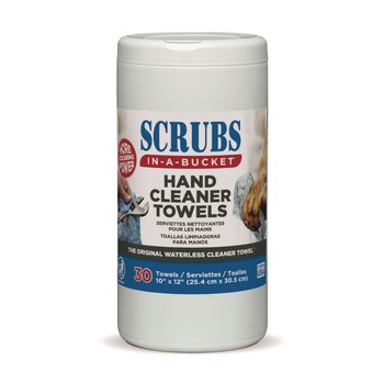 SCRUBS 42230 10 in. x 12 in. Hand Cleaner Towels - Blue/White