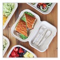 Food Containers & Lids | World Centric TO-SC-UHB-LFP 9.2 in. x 6.4 in. x 3.1 in. Hoagie Box Paper Fiber Hinged Containers - Natural (500/Carton) image number 5