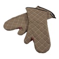 Oven Mitts, Pan Grabbers & Pot Holders | San Jamar 800FG17 17 in. WebGuard Plus Fabric Bestguard Oven Mitt - Tan (1-Pair) image number 0