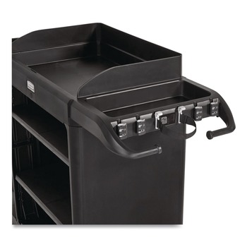 Rubbermaid Commercial 2202571 Plastic Vacuum Holder for All Rubbermaid Commercial Full-Size and Compact Housekeeping Carts - Black (6/Carton)