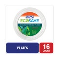 Plates | Hefty RFP D71016PK ECOSAVE 10.13 in. Diameter Bagasse Plate Tableware - White (16/Pack) image number 1