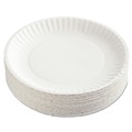 Plates | AJM Packaging Corporation AJM PP9GRAWH PACK 9 in. Diameter Paper Plates - White (100/Pack) image number 2