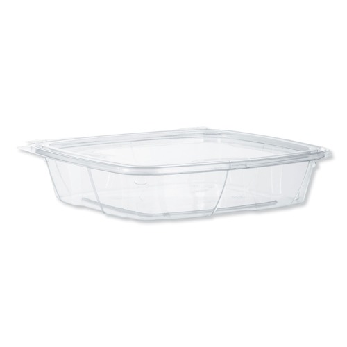 Food Containers & Lids | Dart CH35DEF ClearPac SafeSeal 7.9 in. x 8.8 in. x 1.8 in. Tamper-Resistant/Evident Containers - Clear (200/Carton) image number 0