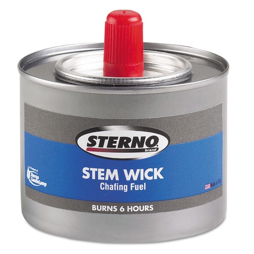 Canned Heat | Sterno STE 10102 6 Hour Burn 1.89 g Methanol Chafing Fuel Can with Stem Wick (24/Carton) image number 0
