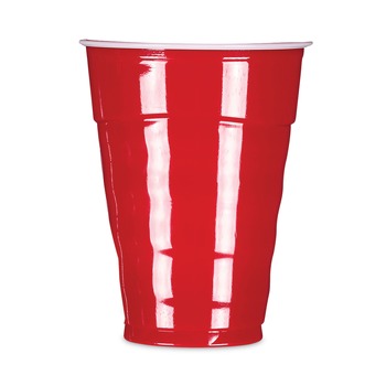 BEVERAGEWARE | Hefty C20950 9 oz. Easy Grip Disposable Plastic Party Cups - Red (50/Pack)