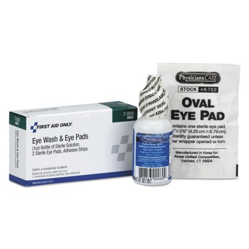 First Aid Only 7-009-001 4-Piece Eyewash Set with Eyepads and Adhesive Strips (1-Kit)