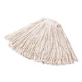 Mop Heads | Rubbermaid Commercial FGF11600WH00 12-Piece 16 oz. Premium Cut-End Cotton Wet Mop Head with 1 in. Orange Band (White) image number 1