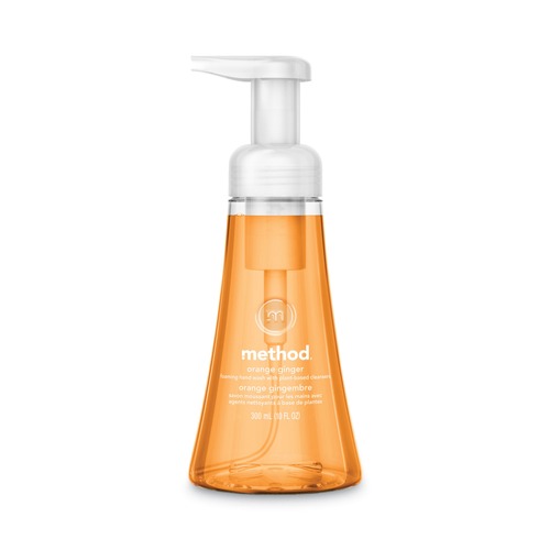 Hand Soaps | Method MTH01474 10 oz. Pump Bottle Foaming Hand Wash - Orange Ginger (6/Carton) image number 0