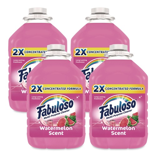 All Purpose Cleaners & Degreasers | Fabuloso 61051023 128 oz Multi-Use Cleaner - Watermelon Scent (4/Carton) image number 0