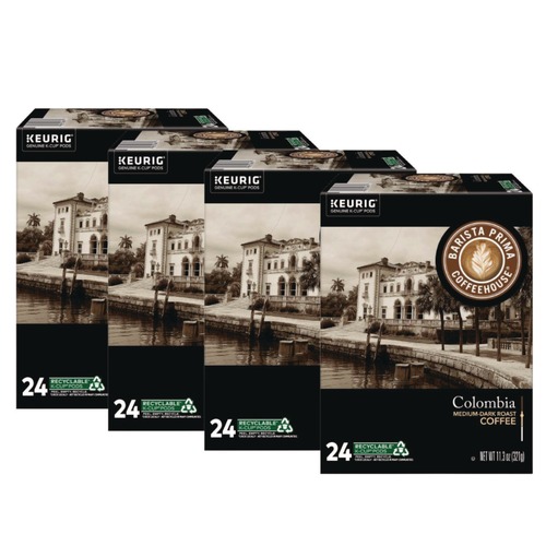 Coffee - Caffeinated | Barista Prima Coffeehouse 5000330094 K-Cups Coffee Pack - Colombia (96/Carton) image number 0