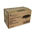 Plates | Pactiv Corp. YPI9E 8.88 in. Diameter Prairieware Impact Plastic Plate Dinnerware - Black (400/Carton) image number 1