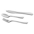 Disposable Forks | WNA REF320FK 7 in. Reflections Heavyweight Plastic Utensils Fork - Silver (40/Pack) image number 1