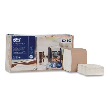 Tork DX800 2-Ply 6.5 in. x 8.39 in. Xpressnap Fit Interfold Dispenser Napkins - White (36/Carton)