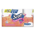 Toilet Tissues | Scott 47618 ComfortPlus 1-Ply Septic Safe Toilet Paper Double Roll Bath Tissue - White (48/Carton) image number 3
