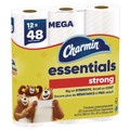 Perforated Roll & Hand Towels | Charmin 80370672 Essentials Strong 1-Ply Septic Safe Bathroom Tissue - White (4/Carton) image number 4