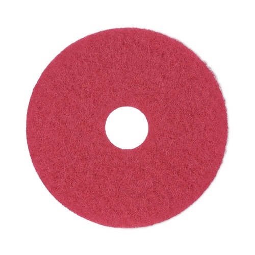Floor Pads-Cleaning, Buffing & Polishing | Boardwalk BWK4014RED 14 in. Diameter Buffing Floor Pads - Red (5/Carton) image number 0