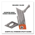 Knives & Multi-Purpose Tools | Great Neck 74201 3.5 in. Aluminum Handle Quick Change Lock Back Utility Knife - Orange image number 3