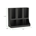 Condiment Organizers | Mind Reader UPRIGHT6BLK 11.5 in. x 6.5 in. x 15 in. 6-Section Flume Upright Coffee Condiment/Cup Organizer - Black image number 5