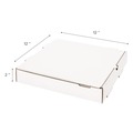 Pizza Boxes | Karat FP-PBF12W 12 in. x 12 in. x 1.97 in. Corrugated Paper Boxes - White/Brown (50/Bundle) image number 5