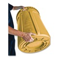 Indoor Waste Receptacles | Rubbermaid Commercial FG262000YEL 20 gal. Vented Round Plastic Brute Container - Yellow image number 5