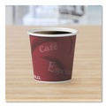 Cups | SOLO 374SI-0041 4 oz. Bistro Design Single-Sided Poly Paper Hot Cups (50/Pack, 20 Pack/Carton) image number 6