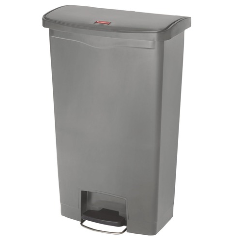 Indoor Waste Receptacles | Rubbermaid Commercial 1883604 Streamline 18-Gallon Front Step Style Resin Step-On Container - Gray image number 0