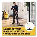 Mops | Rubbermaid Commercial 2132426 19.5 in. x 5.5 in. Microfiber Head 48 in. to 72 in. Aluminum Handle Adaptable Flat Mop Kit - Blue/Yellow image number 3