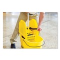 Buckets & Wringers | Rubbermaid Commercial FG757788YEL 35 qt. WaveBrake 2.0 Down-Press Plastic Bucket/Wringer Combos - Yellow image number 6