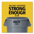 Indoor Waste Receptacles | Rubbermaid Commercial 2119308 Brute 32 gal Resin Container - Round Orange image number 6