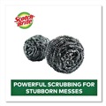 Grill Scrubbers | Scotch-Brite 84 Stainless Steel Scrubber - Silver (12/Carton) image number 2