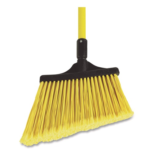 Brooms | Nexstep Commercial Products 91355 MaxiSweep Angle Broom With Fiberglass Handle, 57-in Overall Length, Yellow/Black image number 0