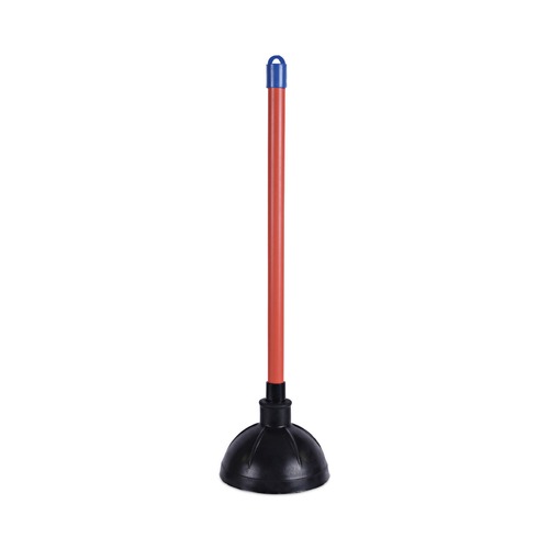 Toilet Plungers | Boardwalk BWK09201EA 18 in. Plastic Handle Toilet Plunger for 5-5/8 in. Bowls - Red/Black image number 0
