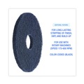 Floor Pads-Stripping | Boardwalk BWK4013BLA 13 in. Diameter Stripping Floor Pads - Black (5/Carton) image number 5