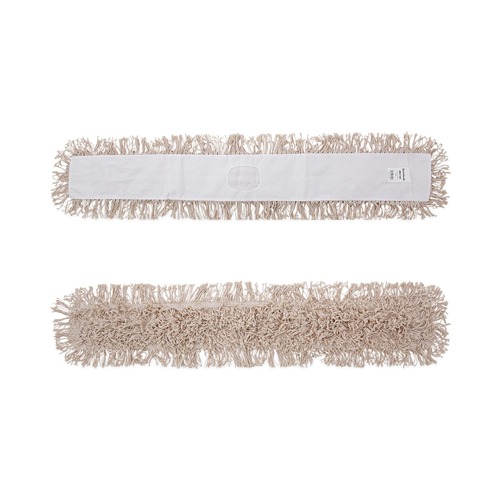 Mop Heads | Boardwalk BWK1348 48 in. x 5 in. Hygrade Cotton Industrial Dust Mop Head - White image number 0