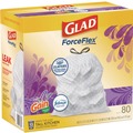 Drawstring & Kitchen Bags | Glad 78902 OdorShield 24 in. x 27.38 in. 13 Gallon Tall Kitchen Drawstring Bags - White/Lavender Breeze Scent (80/Box) image number 2