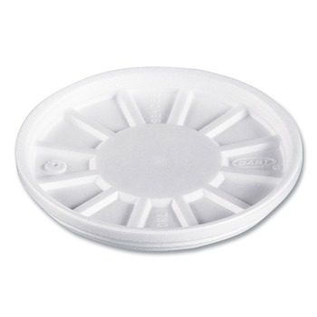 Dart 20RL Vented Foam Lids Fits 6 - 32 oz. Cups - White (10 Packs/Carton)
