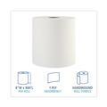Perforated Roll & Hand Towels | Boardwalk 8122 8 in. x 800 ft. 1-Ply Hardwound Paper Towels - White (6/Carton) image number 2