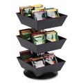 Condiment Organizers | Mind Reader TEASWIV3T-BLK 6.75 in. x 6.75 in. x 11.5 in. 3-Tier 12-Compartment Anchor Collection Tea and Condiment Carousel Countertop Organizer - Black image number 5