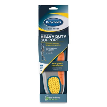 FOOTWEAR | Dr. Scholl's 87104125 Pain Relief Orthotic Heavy Duty Support Insoles - Men Sizes 8 to 14, Gray/Blue/Orange/Yellow (1-Pair)