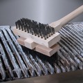 Brushes | Carlisle 4029400 Sparta Broiler Master Grill Brush and Scraper with 48 in. Natural Wood Handle image number 3