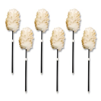 Rubbermaid Commercial FG9C04000000 Telescoping Lambswool Duster with 30 in. to 42 in. Handle (6/Carton)