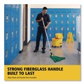 Handles & Braces | Rubbermaid Commercial FGH24600GY00 1 in. x 60 in. Fiberglass Gripper Mop Handle - Gray/Yellow image number 1