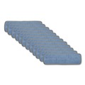 Mop Heads | Boardwalk BWKMFM185BCFDZ 18 in. x 5 in. Hook and Loop Back Split Microfiber Mop Head - Blue (1 Dozen) image number 0