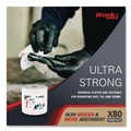 Perforated Roll & Hand Towels | WypAll 41025 12.4 in. x 12.2 in. Power Clean Jumbo Roll X80 Heavy Duty Cloths - White (475/Roll) image number 6