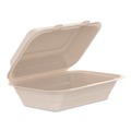 Perforated Roll & Hand Towels | Dart 206FBRHT1 6.41 in. x 9.22 in. x 3 in. ProPlanet Seal Compostable Molded Fiber Hinged Trays - Natural (200/Carton) image number 0