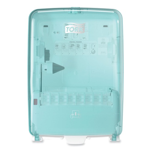 Towel Dispensers | Tork 651220 12.56 in. x 10.57 in. x 18.09 in. Washstation Dispenser - Aqua/White image number 0
