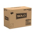 Perforated Roll & Hand Towels | SOLO 846612-PS94 Creative Carryouts 7.87 in. x 5.4 in. x 2.1 in. 24 oz. Hinged Plastic Hot Deli Boxes - Black/Clear (200/Carton) image number 1
